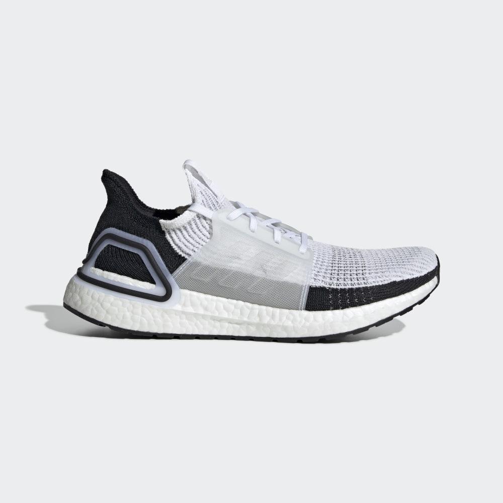 Adidas Men's Ultraboost 19 Running Shoes White/Grey Ireland B37707